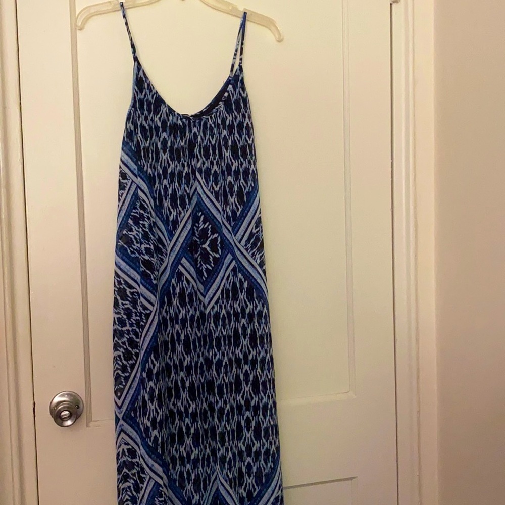 Express blue & black maxi dress size: M